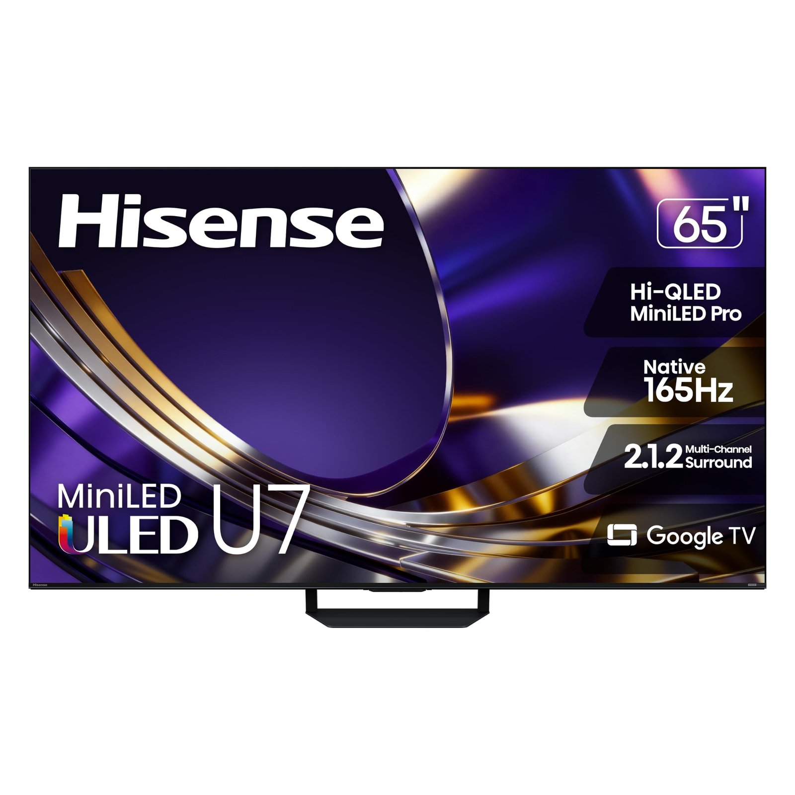711ZTM98FGL Hisense 65" U7 Mini-LED ULED 4K Smart Google TV, 165Hz, 65U7SG - Image 1