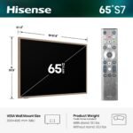 Hisense 65" S7 CanvasTV Hi-QLED 4K Google Smart Art TV, 144Hz, 65S7SG - Image 3