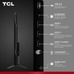 TCL 55" R7D 4K HDR Roku Smart TV, Bezel-Less Design, 55R7D - Image 3