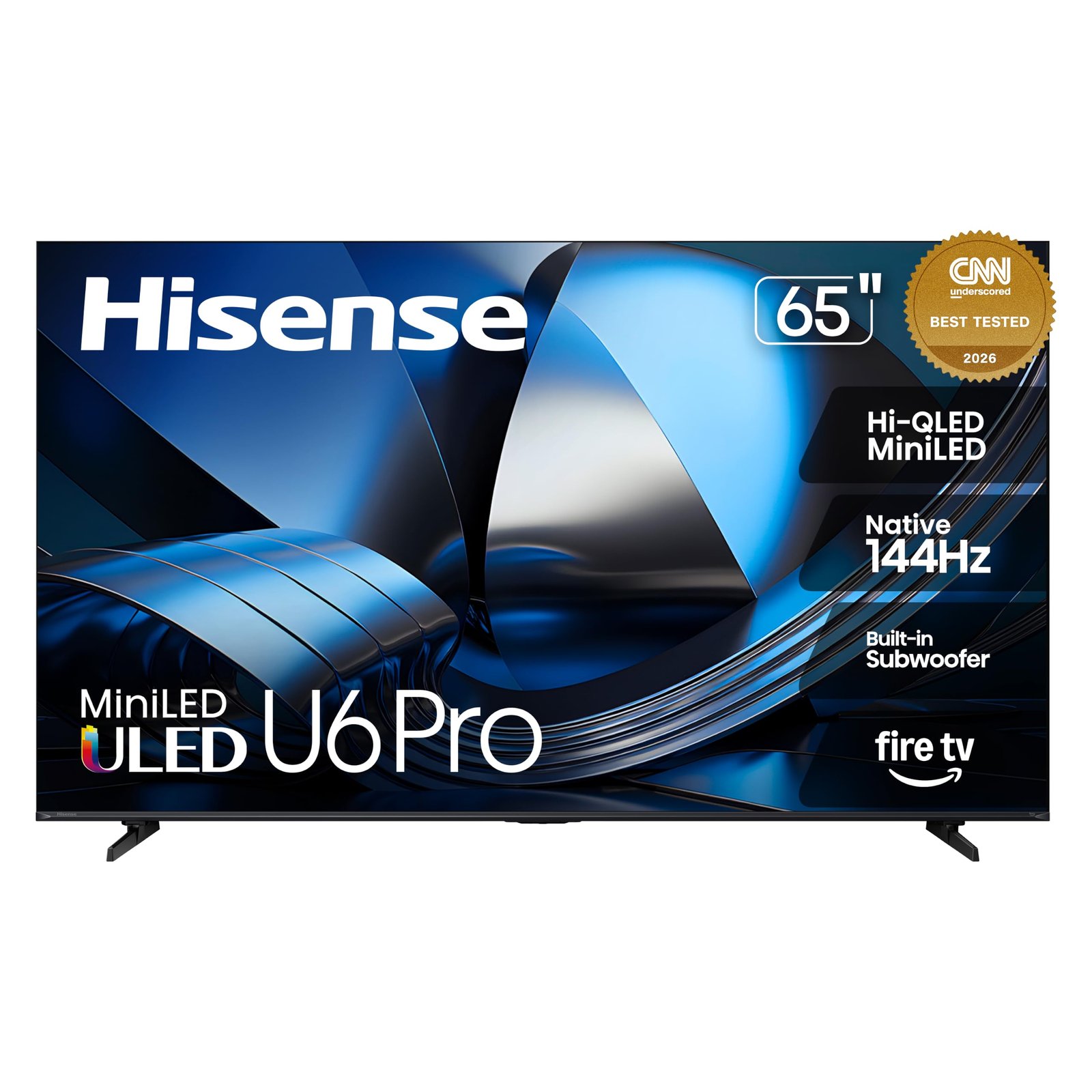 818t3Hpd7kL Hisense 65" U6 Pro Mini-LED ULED 4K Smart Fire TV, 144Hz, 65U6SF Pro - Image 1