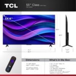 TCL 55" R7D 4K HDR Roku Smart TV, Bezel-Less Design, 55R7D - Image 2
