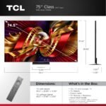 TCL 75" QM8L SQD-Mini-LED QLED 4K Google Smart TV, 144Hz, 75QM8L - Image 2