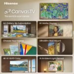 Hisense 55" S7 CanvasTV Hi-QLED 4K Google Smart Art TV, 144Hz, 55S7SG - Image 4